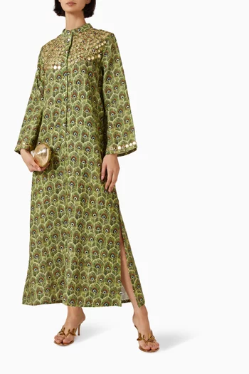 Mirror-embellished Kaftan