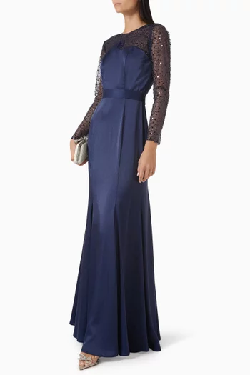 Sequin Embellished Maxi Dress