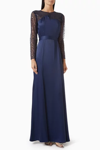 Sequin Embellished Maxi Dress