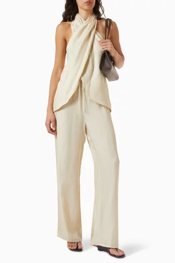 Addie Drawstring Pants in Cupro-blend