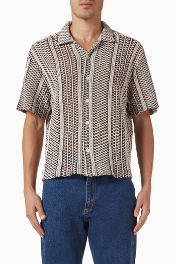 Hugh Crochet Shirt in Cotton-blend