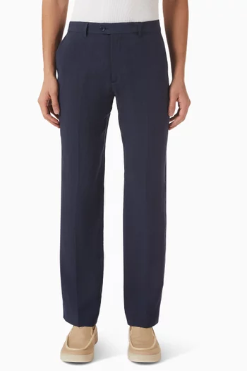 Straight-leg Suit Pants in Linen