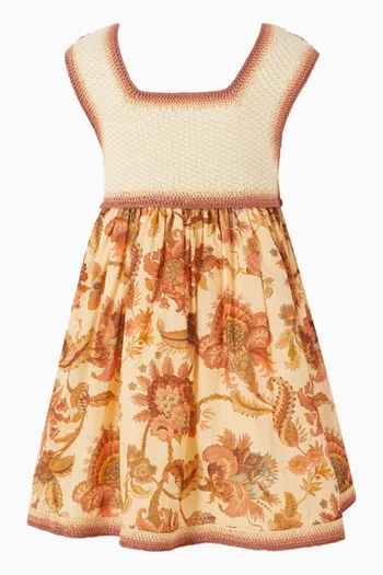 Junior Girl Aster Crochet Dress in Cotton-blend