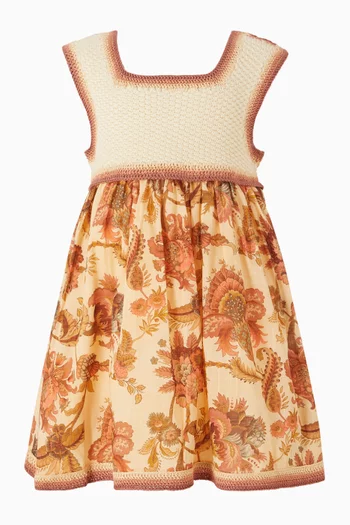 Junior Girl Aster Crochet Dress in Cotton-blend