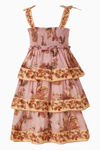Junior Girl Aster Tiered Dress in Cotton