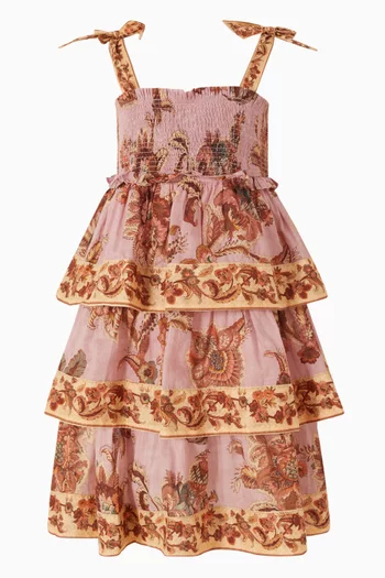Junior Girl Aster Tiered Dress in Cotton
