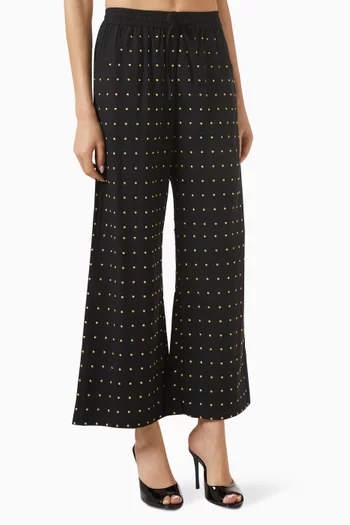 Elissa Gold-stud Pants