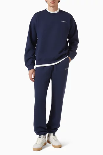 Serif Logo Sweatpants in Cotton
