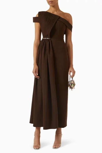 Juno Gathered One-shoulder Dress