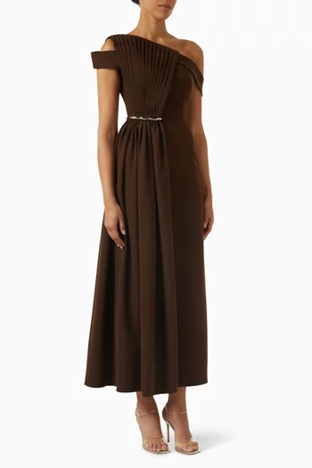 Juno Gathered One-shoulder Dress