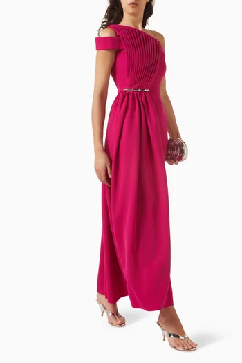 Juno Gathered One-shoulder Dress