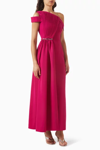 Juno Gathered One-shoulder Dress