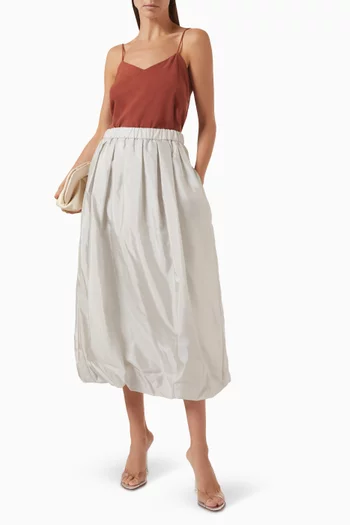 Midi Skirt in Silk-blend