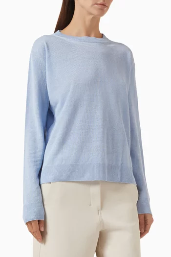 Crew-neck Sweater in Linen