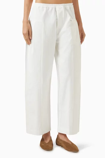 Pleat Pants in Cotton-blend
