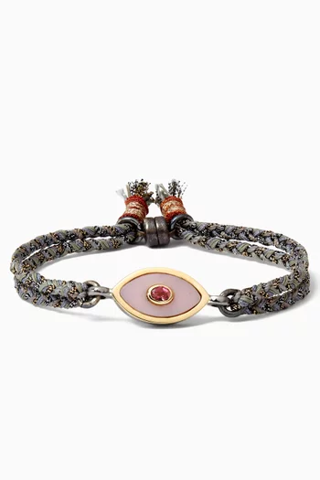 Eye Opal & Tourmaline Bracelet in 10kt Gold