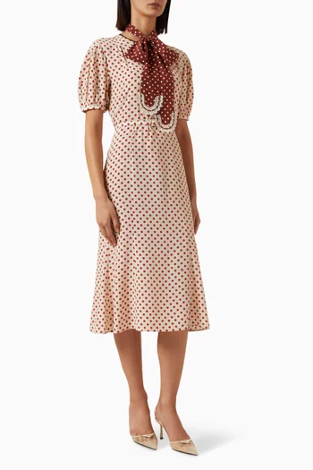 Polka-dot Dress in Silk