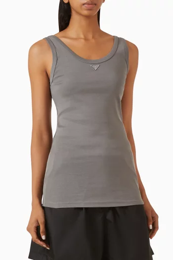 Rib-knit Tank Top in Cotton