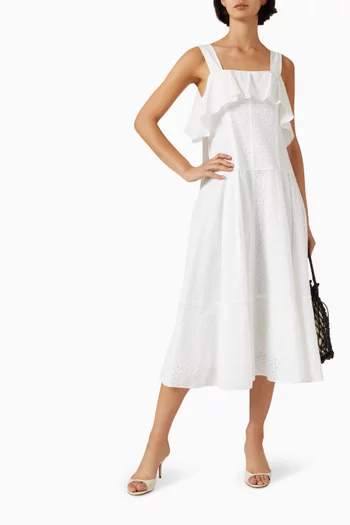 Broderie Anglaise Patchwork Dress in Cotton