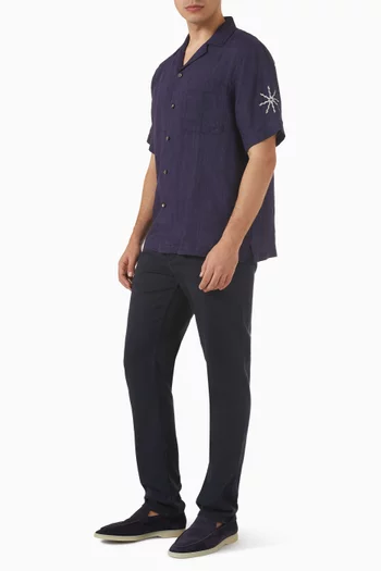 Alves Embroidered Shirt in Linen