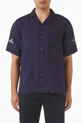 Alves Embroidered Shirt in Linen