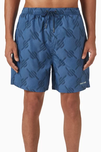 Irregular Monogram Swim Shorts