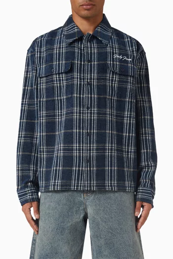 Chenille Check Shirt in Cotton