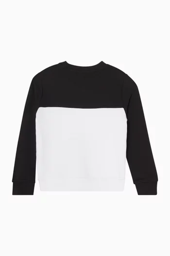 Colour-block Logo Sweatshirt in Cotton