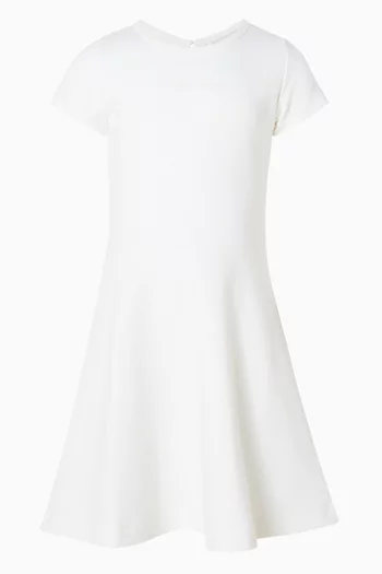 Logo Skater Dress in Viscose-blend