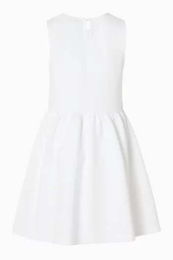 Crinkle Sleeveless Dress in Cotton