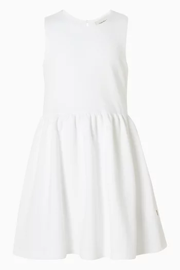 Crinkle Sleeveless Dress in Cotton