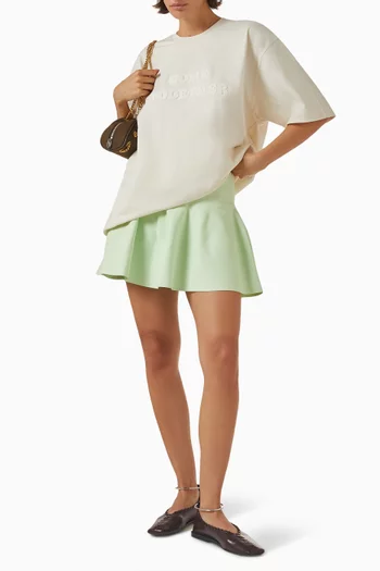Peplum Knit Mini Skirt