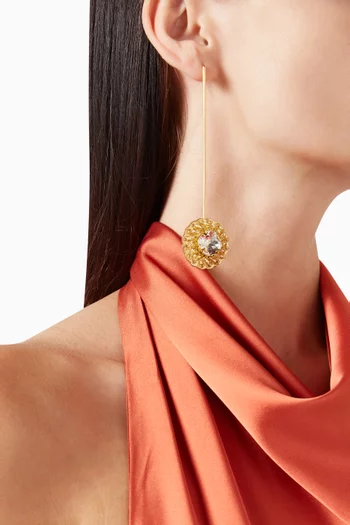 Fleur Solaire Earrings in 18kt Gold-plated Metal