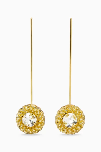 Fleur Solaire Earrings in 18kt Gold-plated Metal