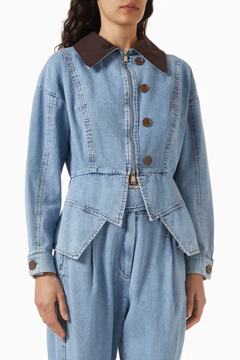 Zip Jacket in Denim
