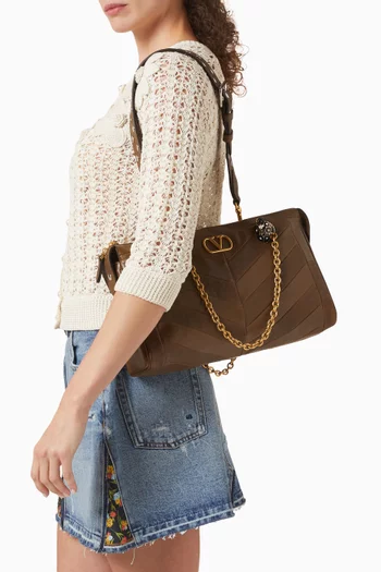 Panthea Swarovski® Shoulder Bag in Nappa Leather