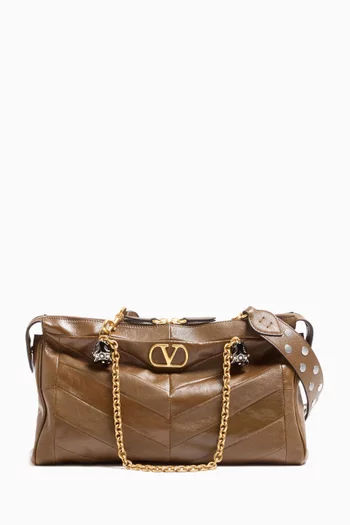 Panthea Swarovski® Shoulder Bag in Nappa Leather