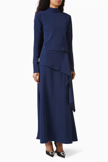 Ruffled Skirt Maxi Dress