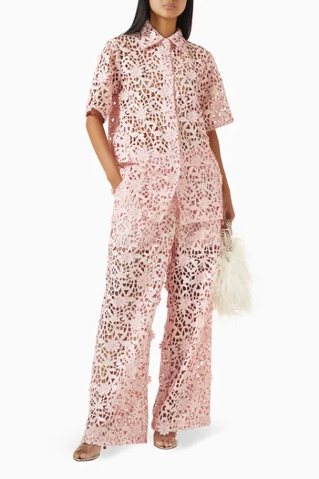 Papaya Lace Pants