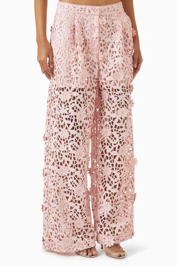 Papaya Lace Pants