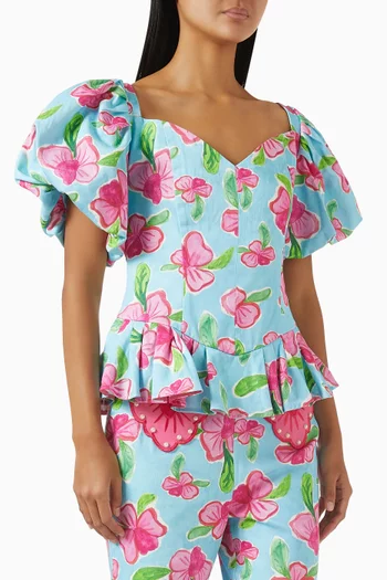 Orchids Peplum Top