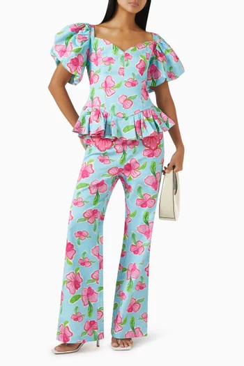 Orchids Embellished Pants