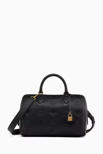 Medium Ella Boston Bag in Visetos Leather