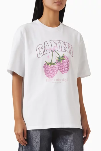 Raspberry T-shirt in Cotton-jersey