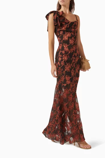 Mar Floral Cowl Dress