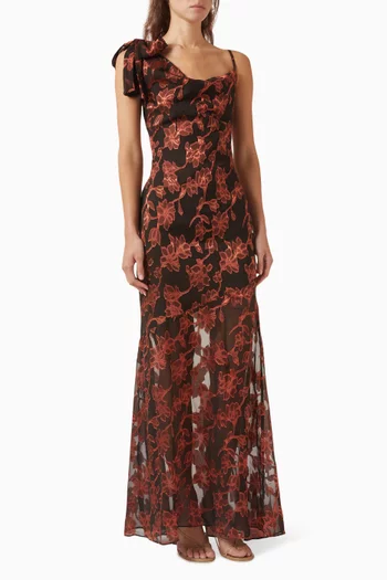 Mar Floral Cowl Dress
