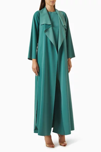 Lapel-style Abaya Set