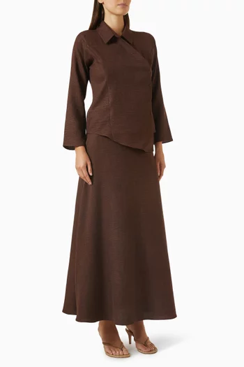 Structured Shirt & Maxi Skirt Set