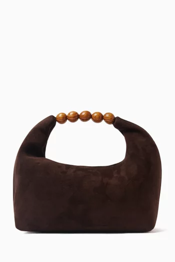 Medium Janie Top-handle Bag in Suede