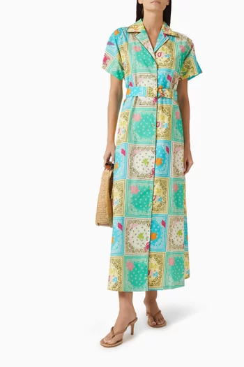Sylvie Maxi Dress in Cotton-poplin
